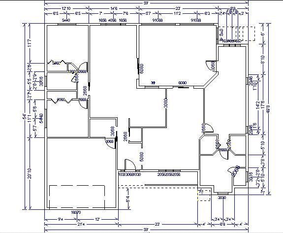 House Floor Plan With Dimensions Floor plan, with exterior